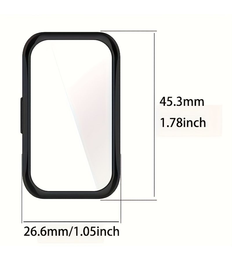 غطاء TPU ذهبي فائق النحافة لساعة Huawei Band 8 و9 و10 مع واقي شاشة - Image 2