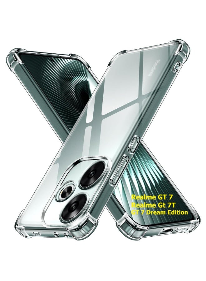 Case for Realme GT 7 / Realme GT 7T / GT 7 Dream Edition Case Slim fit Cover Soft Clear TPU Protective Case with Camera Protection - Image 1