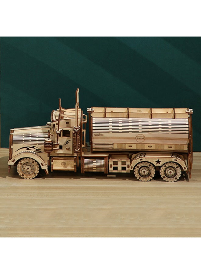 Supply Jigsaw Tanker gy Bank Difficult DIY Truck 3D Wooden Three-dimensional Jigsaw Puzzle Toy-Color:Tanker Small Size LG810 - Image 2