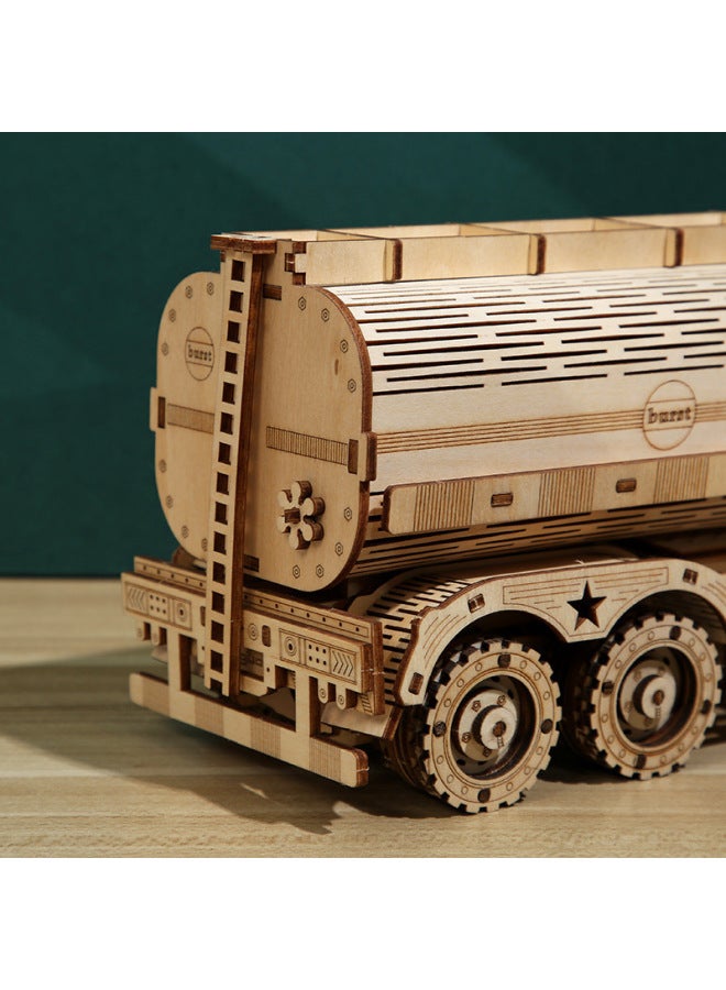 Supply Jigsaw Tanker gy Bank Difficult DIY Truck 3D Wooden Three-dimensional Jigsaw Puzzle Toy-Color:Tanker Small Size LG810 - Image 5