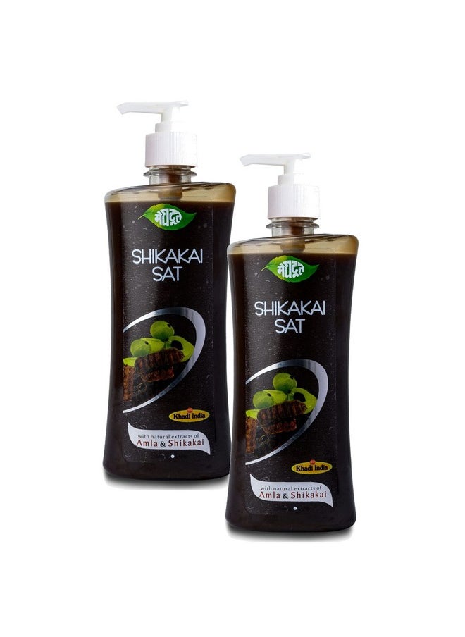 Meghdoot - Ayurvedic Herbal Shikakai Shampoo Enriched With Natural Extract Of Amla & Shikakai For Hair Fall Control, Dandruff Control, Head Lice Treatment, Hair Nourishment, 500Ml Each, Pack Of 2 - Image 1