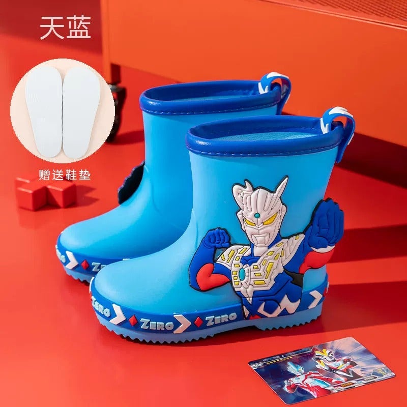 Ultraman Children'S Rain Boots Boys Rubber Shoes Water Shoes Children Overshoes Baby Boys Waterproof Large Children'S Rain Boots - Image 1