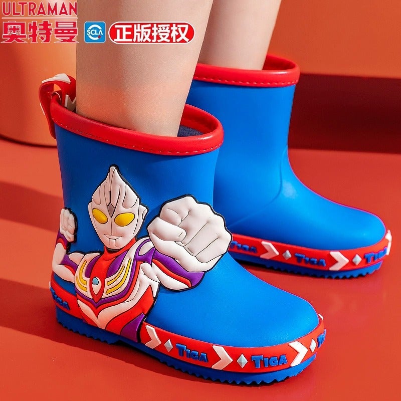Ultraman Children'S Rain Boots Boys Rubber Shoes Water Shoes Children Overshoes Baby Boys Waterproof Large Children'S Rain Boots - Image 2