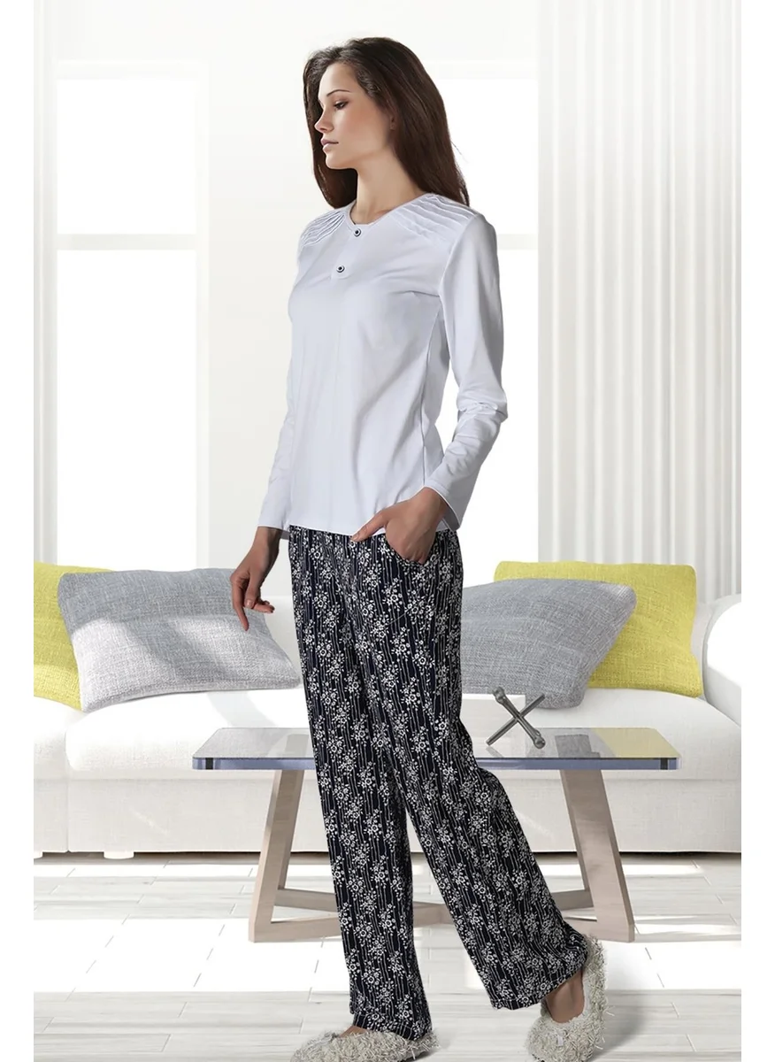 دو رى مى White-Black Women's Pajamas Set