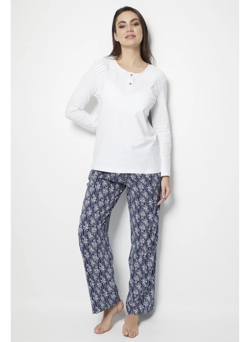 دو رى مى White-Black Women's Pajamas Set