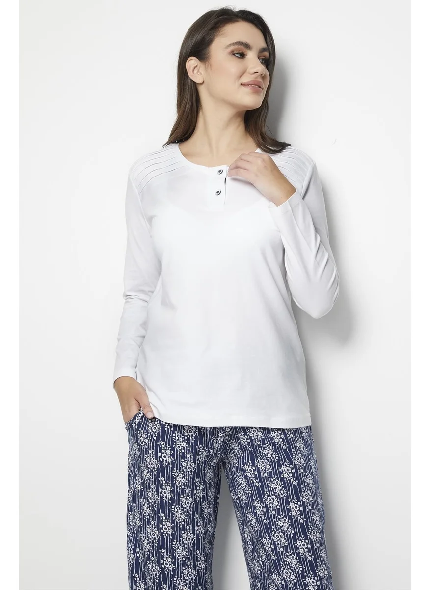دو رى مى White-Black Women's Pajamas Set