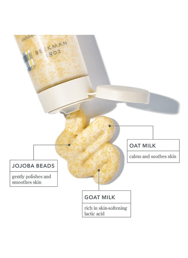 Beekman 1802 Beekman 1802 Oat + Goat Milk Exfoliating Face Scrub - Gentle Cleansing With Jojoba Bead Facial Exfoliator - Travel Friendly Sensitive Skin Face Cleanser - Fragrance Free  - Image 3
