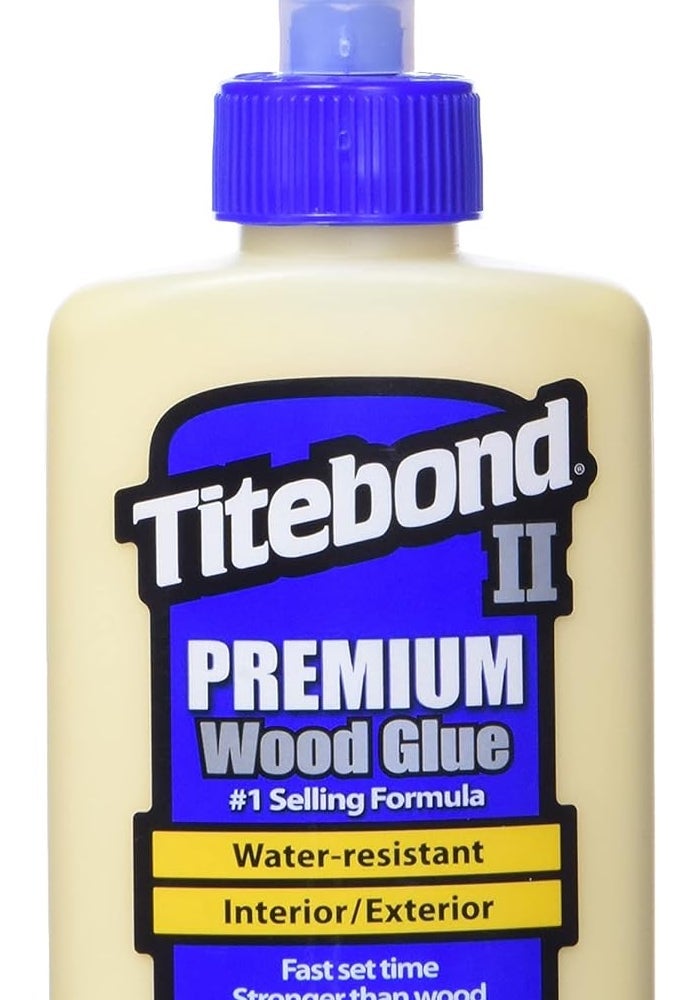 Titebond II Premium Heavy Duty Wood Glue - 118 ml, Water-Resistant for Indoor and Outdoor Use - Image 1
