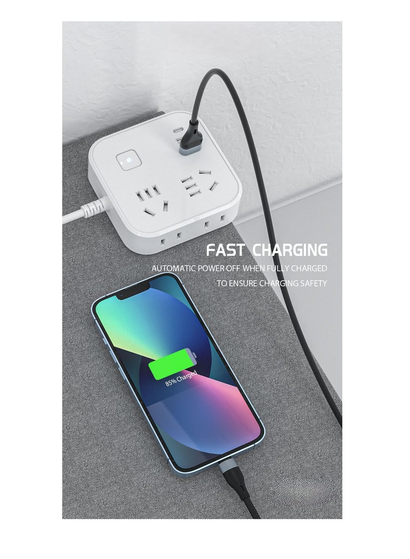 إكسبلس كابل IPHONE Lightning سلك شحن سريع مجدول من النايلون، كابل شحن USB عالي السرعة، كابل شحن عالي السرعة وكابل شحن لنقل البيانات متوافق مع iPhone 14 13 12 11 Pro Max  - Image 4