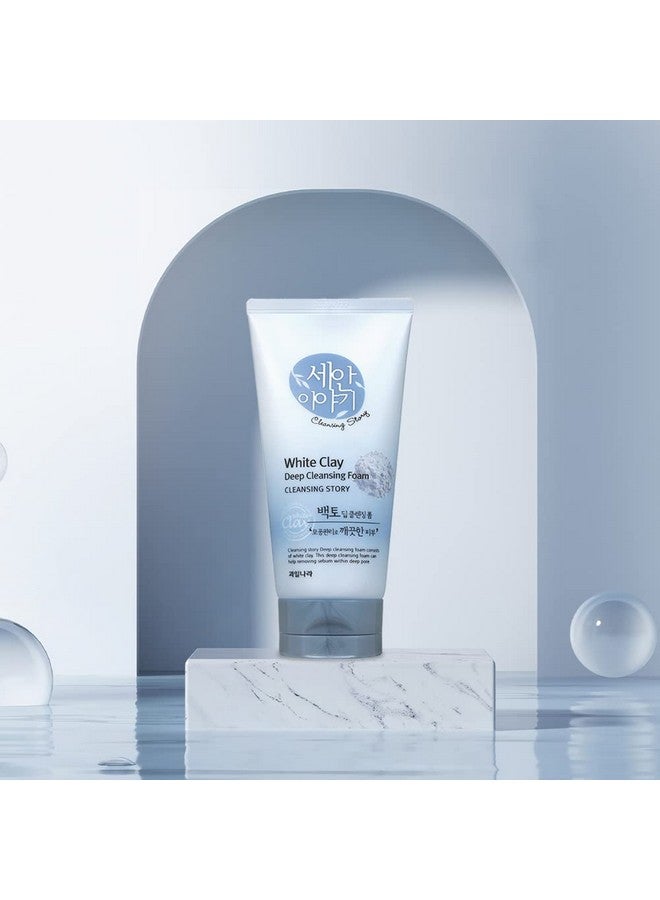 Kwailnara Cleansing Story Natural Facial Deep Foam Cleansing - White Clay - Image 3