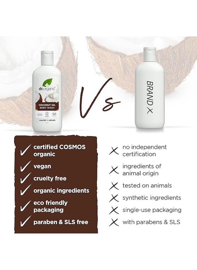 dr.organic - Dr. Organic Coconut Oil Body Wash, Vegan Formula For Nourishing & Refreshing, 250Ml - Image 1