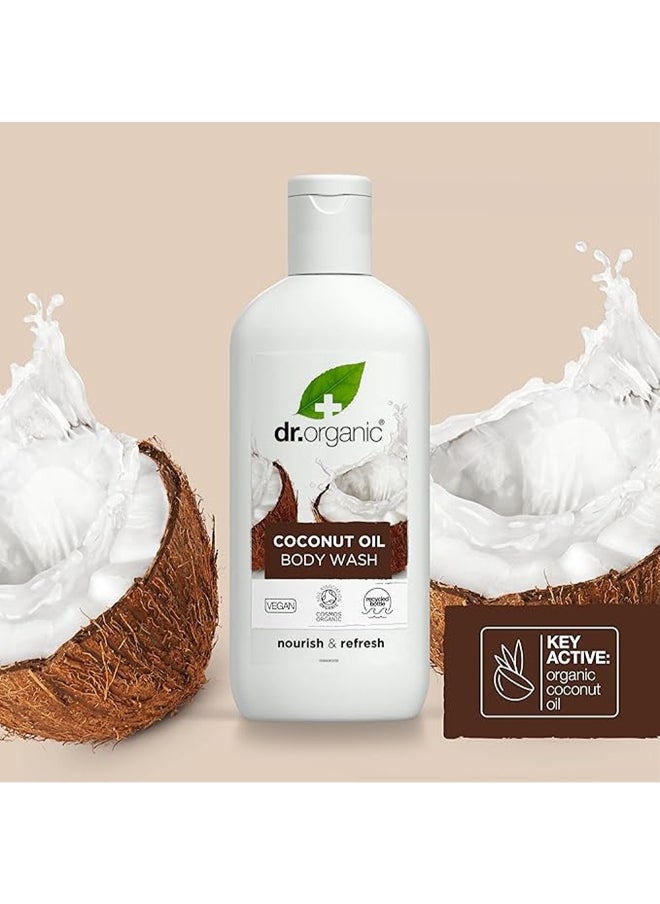 dr.organic - Dr. Organic Coconut Oil Body Wash, Vegan Formula For Nourishing & Refreshing, 250Ml - Image 1