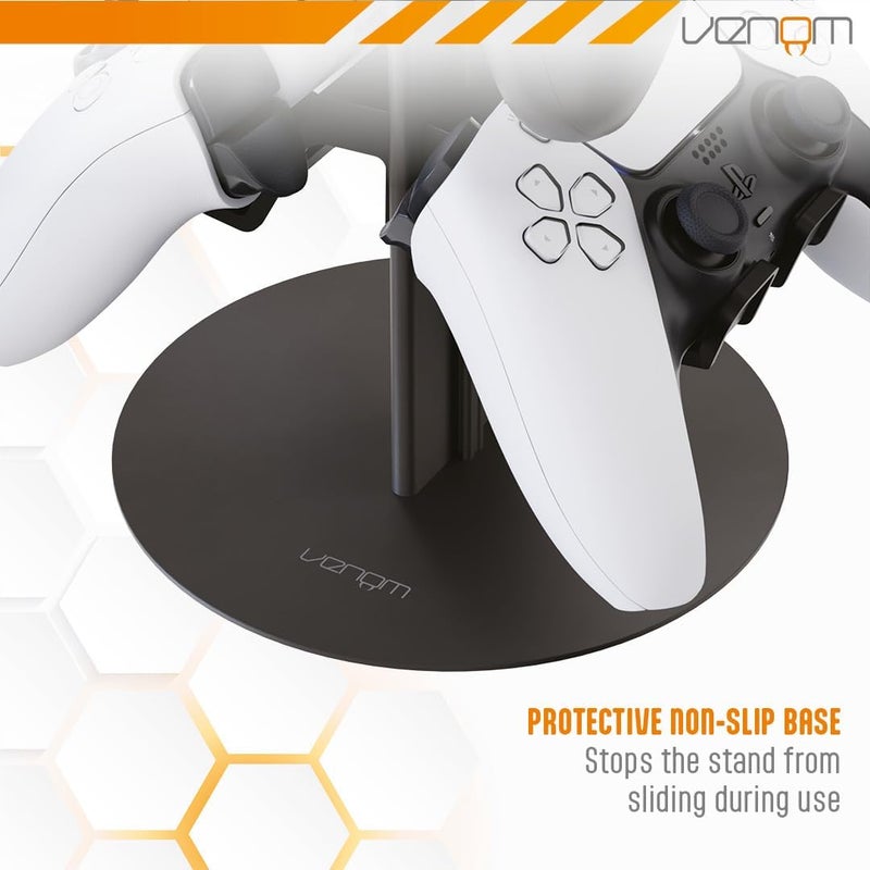 Venom Universal Headset & Controller Stand | 4-Tier Adjustable Metal Organiser for Controllers or Headsets | Gaming Storage Rack for PlayStation, Xbox, Nintendo Switch - Image 4