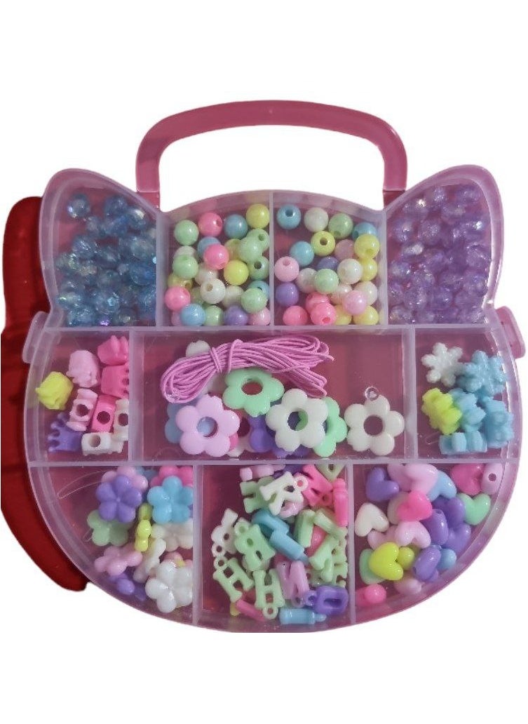 Generic - Beads for Jewelry Making and Kids, 8mm Multi-Color Beads, with Charms Set and Elastic String for Jewelry Making, Bracelets and Chains - Image 1