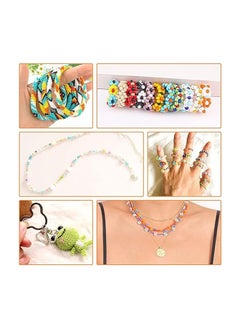 Generic Beads for Jewelry Making and Kids, 8mm Multi-Color Beads, with Charms Set and Elastic String for Jewelry Making, Bracelets and Chains  - Image 5