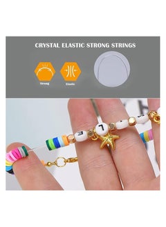 Generic Beads for Jewelry Making and Kids, 8mm Multi-Color Beads, with Charms Set and Elastic String for Jewelry Making, Bracelets and Chains  - Image 4