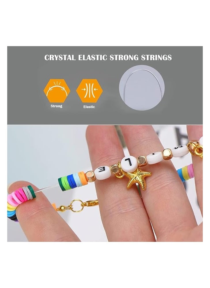 Generic - Beads for Jewelry Making and Kids, 8mm Multi-Color Beads, with Charms Set and Elastic String for Jewelry Making, Bracelets and Chains - Image 1