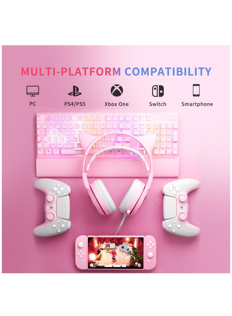 Somic G951s Pink Gaming Headset with Mic - Image 4