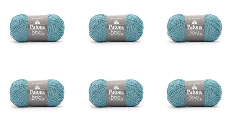 Patons Patons Kroy Socks Yarn  50g175oz  Blended Fiber  Knitting Crocheting  Crafts Saltwater 6 Pack