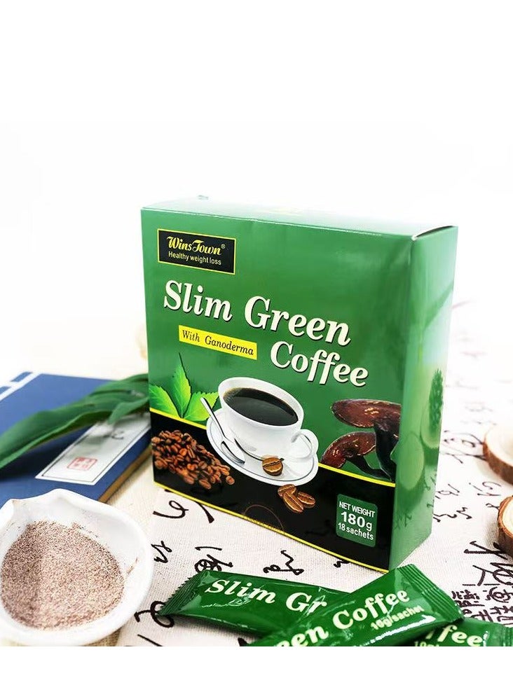 Wins Town 180g Light Green Coffee for Weight Loss, Natural Herbal Weight Loss, Natural Herbal - formulated a cup before meals to achieve weight loss, a box of 18 sticks  - Image 4