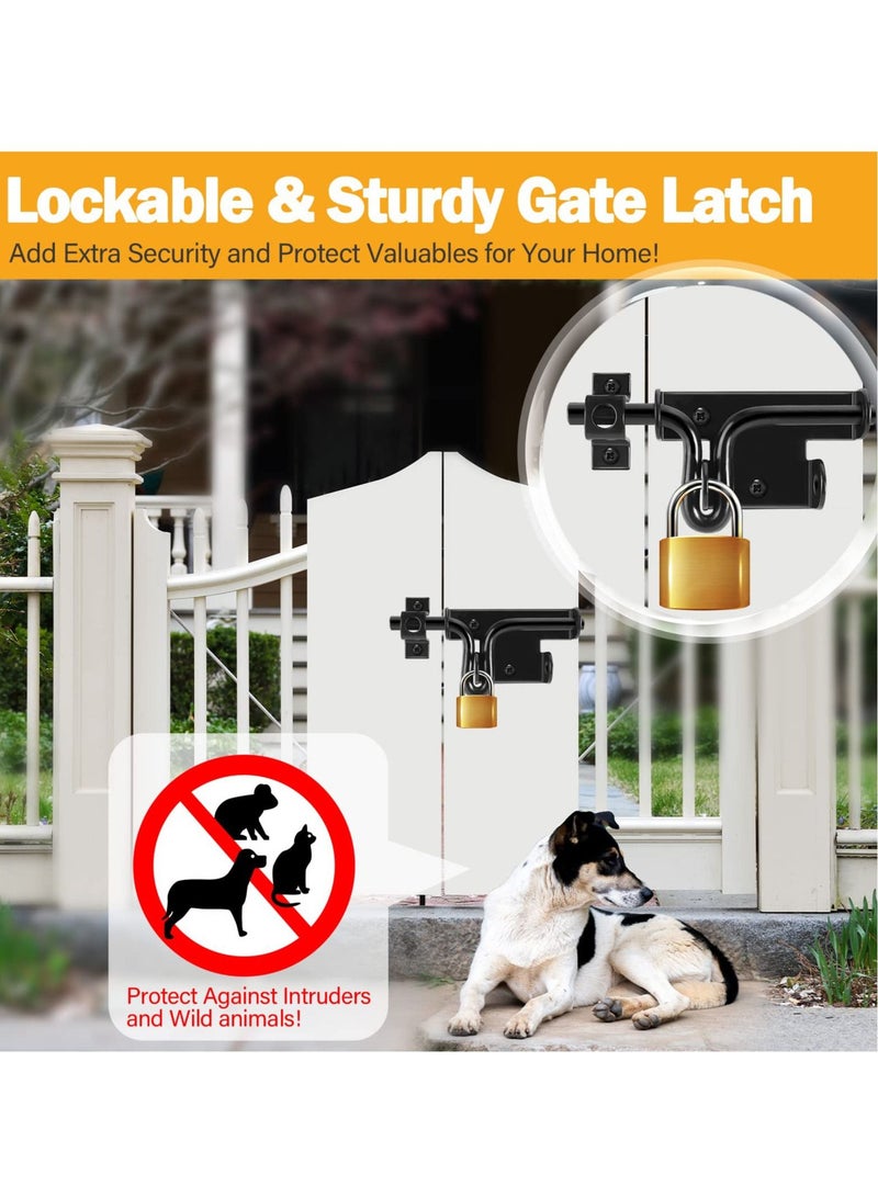 Y&D Sliding Door Bolt, Lock Bolt Gate Latch, Heavy Duty Fence Slide Latches Outdoor for Bathroom Toilet Garden Shed Doors, Wooden Yard Barn  - Image 5
