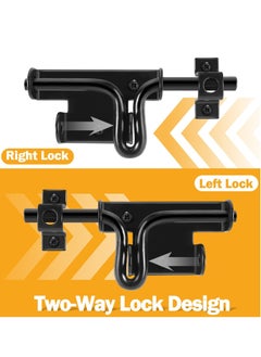 Y&D Sliding Door Bolt, Lock Bolt Gate Latch, Heavy Duty Fence Slide Latches Outdoor for Bathroom Toilet Garden Shed Doors, Wooden Yard Barn  - Image 3