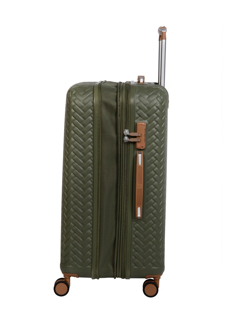 it Luggage - it luggage Eco-Entwine, Unisex ABS Material Hard Case Luggage, 8x360 degree Spinner Wheels Trolley, Expander Trolley Bag, TSA Type lock, 16-3031E08 - Large suitcase, Color Olive - Image 1