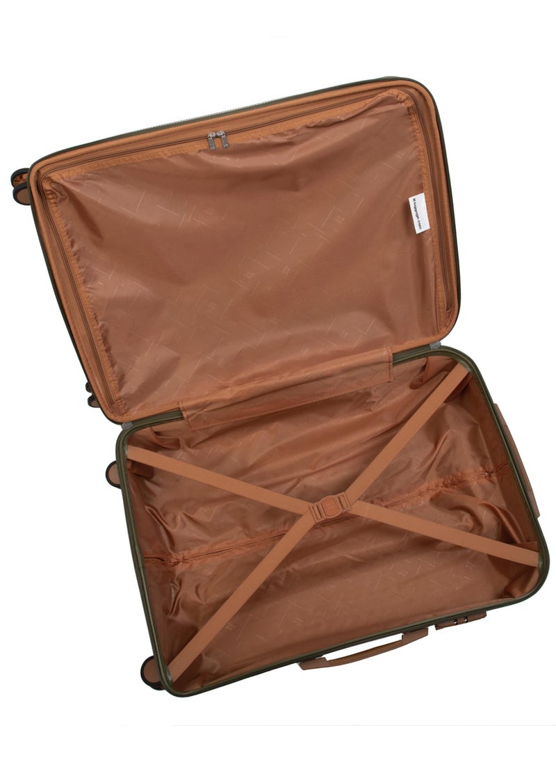 it Luggage - it luggage Eco-Entwine, Unisex ABS Material Hard Case Luggage, 8x360 degree Spinner Wheels Trolley, Expander Trolley Bag, TSA Type lock, 16-3031E08 - Large suitcase, Color Olive - Image 1