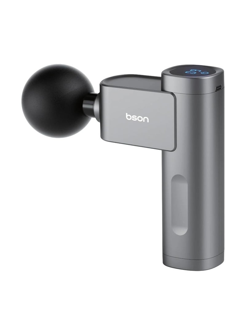 BSON مسدس تدليك ذكي مع 9 أوضاع طاقة، 4 رؤوس، تحكم باللمس - استجابة ضغط ذكية، 12 مم تدليك عميق، شحن سريع من نوع C، قوام صديق للبشرة لتخفيف العضلات - Image 1