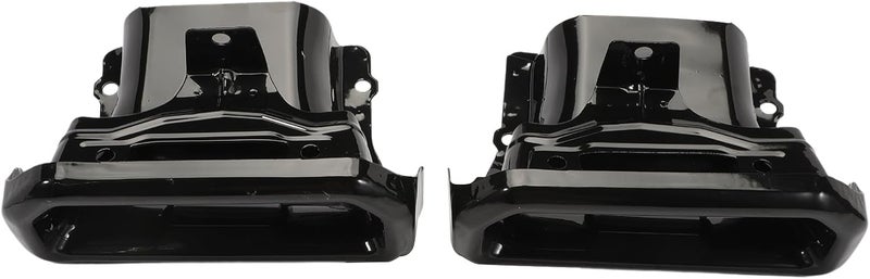 Anlseiod 1 Pair Black Exhaust Tips Bezels for Silverado Sierra 2019-2024 - Image 1