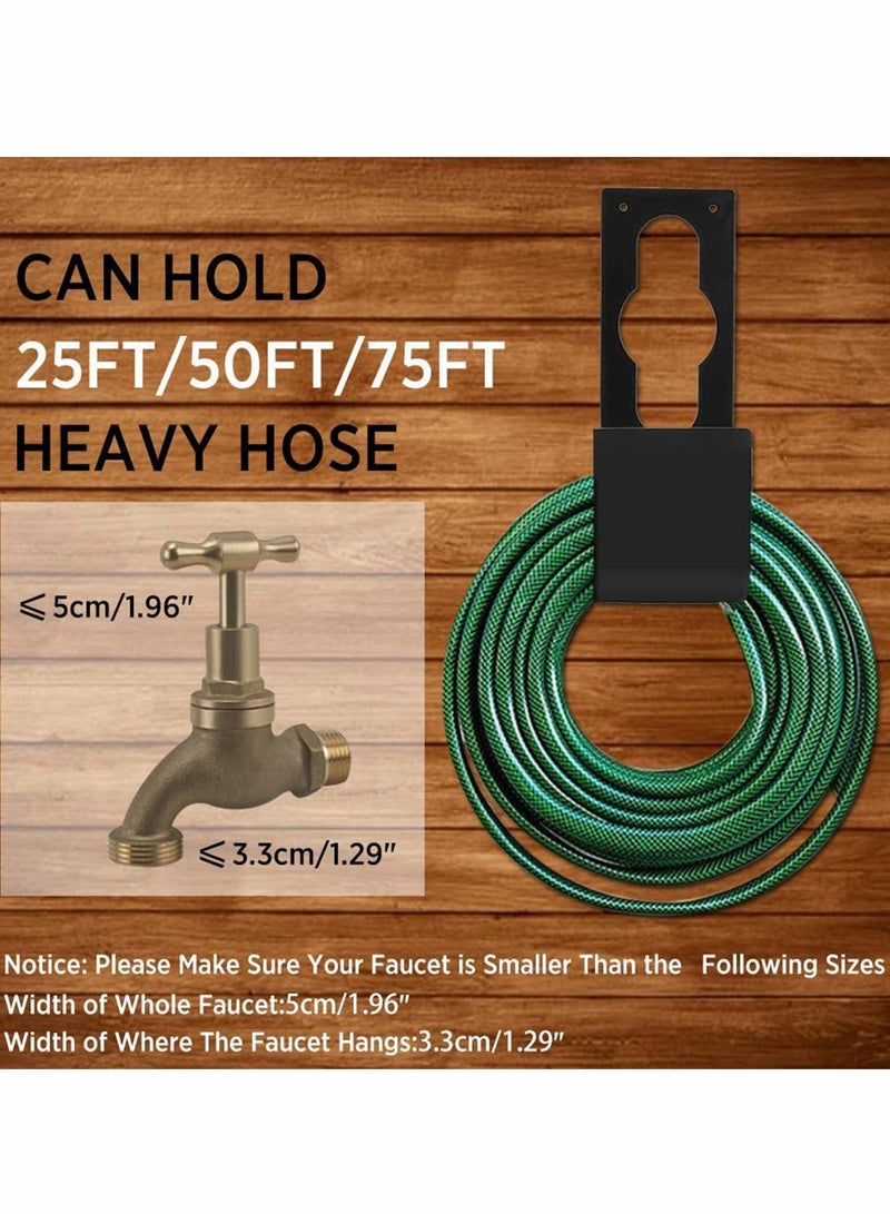 Excefore Garden Hose Holder Wall Mount, Stainless Steel Durable Heavy Duty Wall Mount Water Spigot Tap Hook Holder Fit 25FT/50FT/75FT/100FT Hose  - Image 5