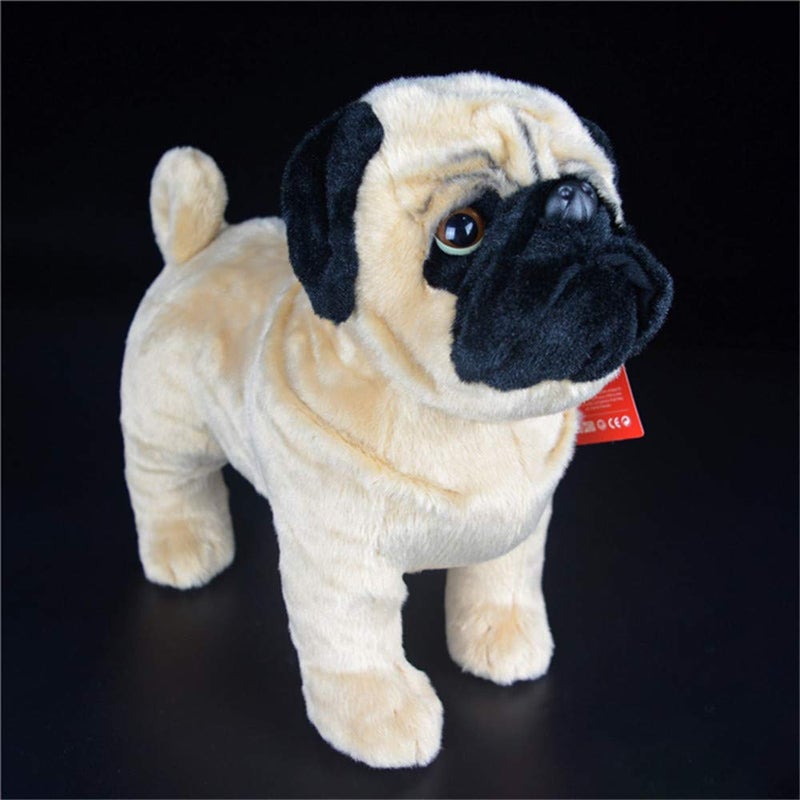 TAMMYFLYFLY Pugsly Pug Plush Stuffed Animal Puppy Dog 12 inches Brown - Image 3