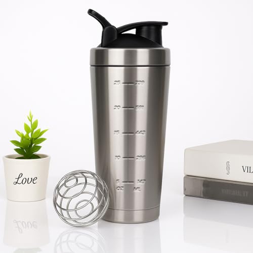 Giftana Stainless Steel Gym Shaker Bottles for Pre-Post Workout Steel Shaker, Protein Shaker Bottle with Leak-Proof with Knob, Sipper Bottle BPA-Free, Gym Shaker 750ml - Image 5