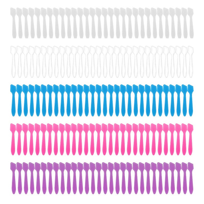 150 Pack MINI Makeup Spatulas Reusable Cream Tip Spatulas Frosted Cosmetic Spatulas Scoops by Accmor