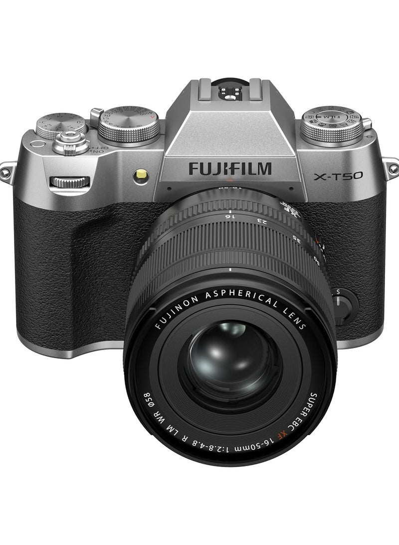 FUJIFILM X-T50 Mirrorless Digital Camera with XC 16-50mm Lens – 40.2MP Sensor, 6.2K Video, IBIS, Film Simulation Dial, AI Autofocus – Black Camera Kit - Image 3