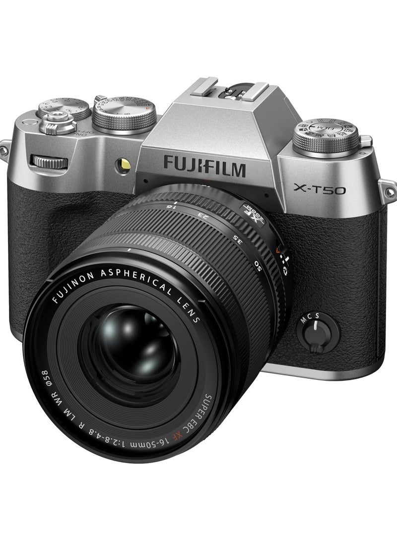 FUJIFILM X-T50 Mirrorless Digital Camera with XC 16-50mm Lens – 40.2MP Sensor, 6.2K Video, IBIS, Film Simulation Dial, AI Autofocus – Black Camera Kit - Image 2