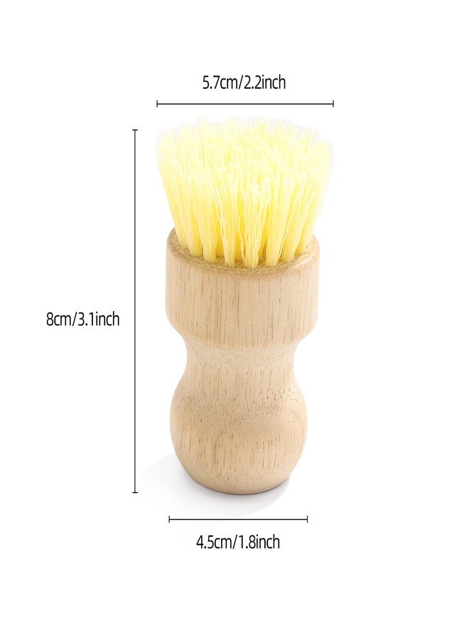 LoveBB 4-Pack Bamboo Dish Brush, Palm Brush Dish Scrubber with Nylon Bristles for Cleaning Pot, Pan, Kitchen Sink, Cookware & Vegetables - Image 3