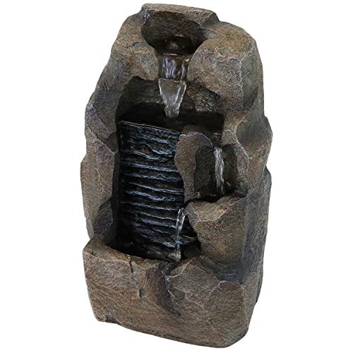 Sunnydaze Sunnydaze Stony Rock 11Inch Indoor Tabletop Fountain  Electric Submersible Fountain with Adjustable Flow 