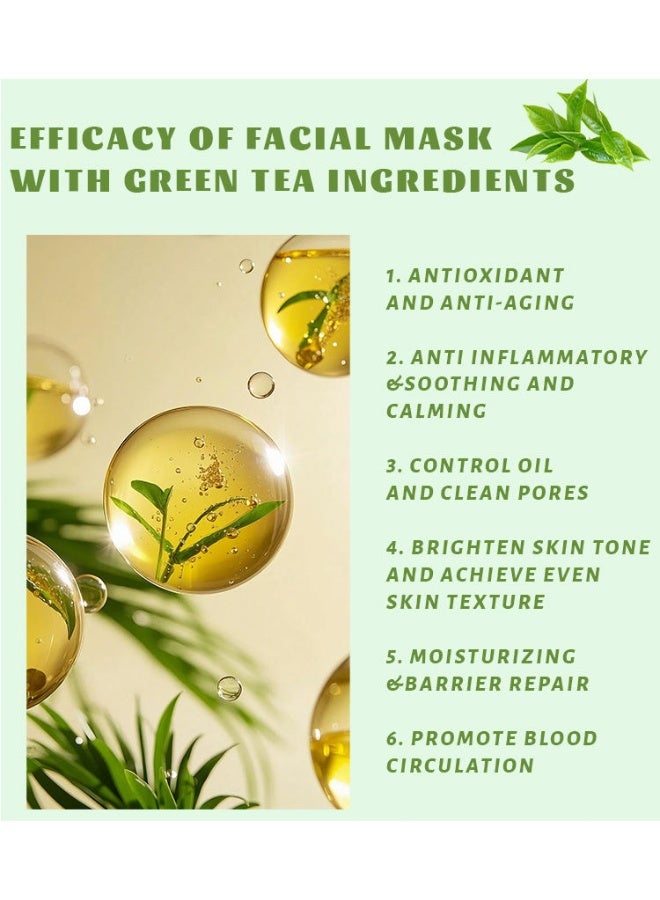 HFRUI Matcha Mask – Calming Peel Off Mask for Face – Deep Cleansing & Hydrating Green Tea Facial Mask for Smooth, Radiant Skin (4 units) - Image 4