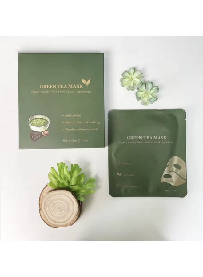 HFRUI Matcha Mask – Calming Peel Off Mask for Face – Deep Cleansing & Hydrating Green Tea Facial Mask for Smooth, Radiant Skin (4 units) - Image 1