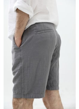 Cool Tarz Cool Style Men's Smoke Musli Laced Linen Shorts  - Image 2