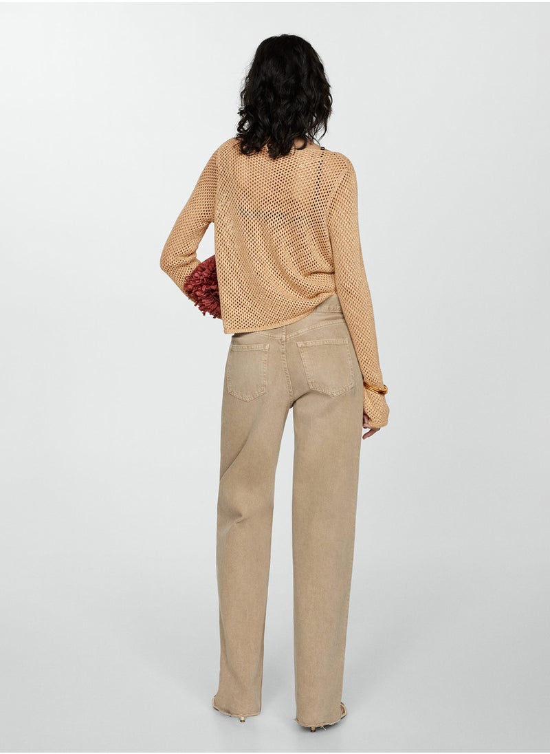 MANGO - Openwork Lurex Sweater - Image 1