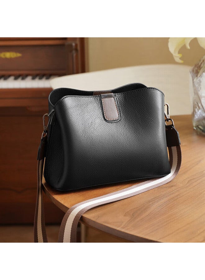 Old Man'S Head Laotou Top-grain Leather Women's Handbag, Large Capacity Mom Bag, Shoulder Crossbody Bag, Qixi Valentine's Day Gift - Image 2