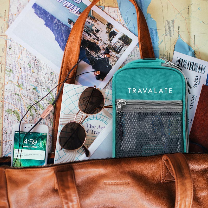 TRAVALATE Polyester Travel Solid 11 Cms Cosmetic Pouch (L_ABParent_Ocean Blue) - Image 4