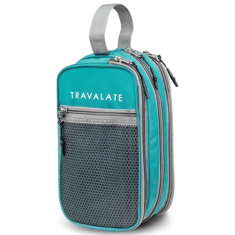 TRAVALATE Polyester Travel Solid 11 Cms Cosmetic Pouch (L_ABParent_Ocean Blue) - Image 1