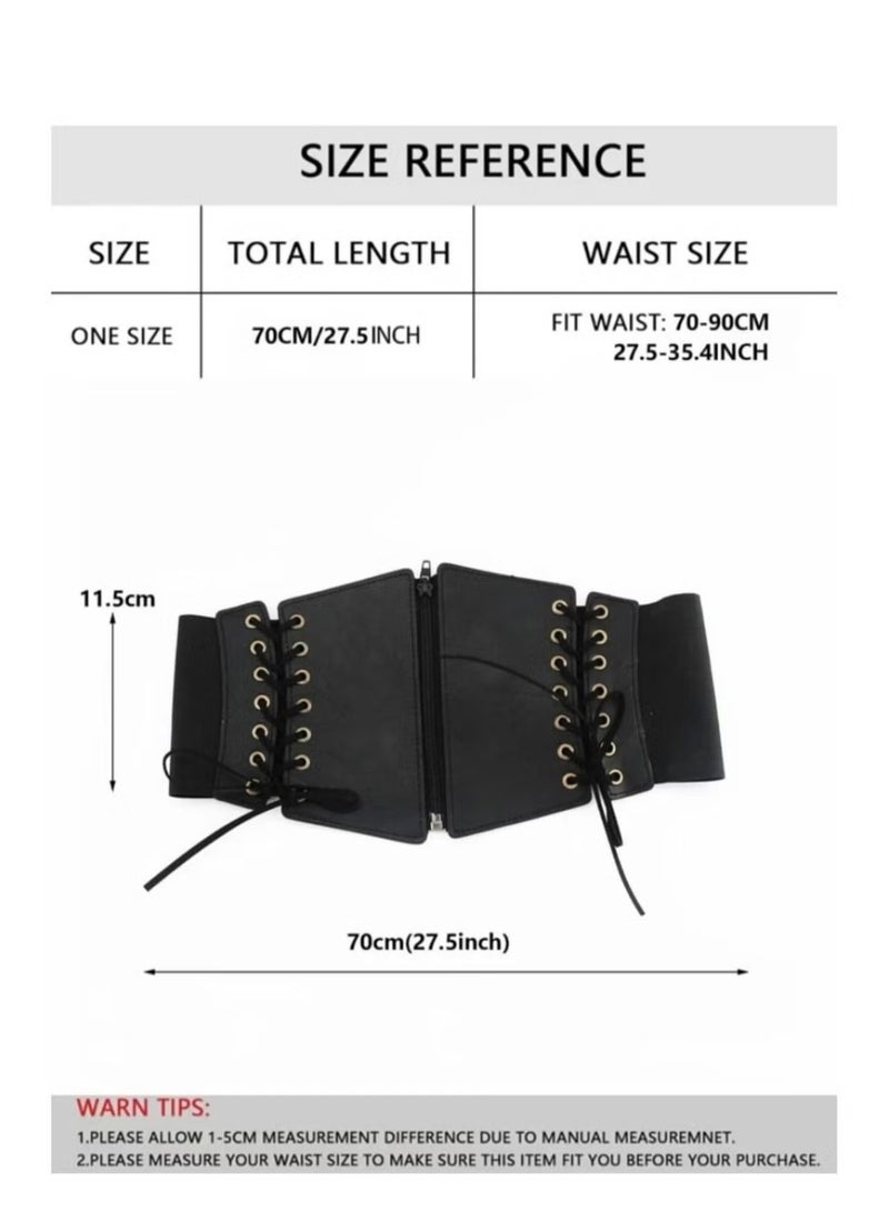 يا إلهي حزام واسع مع سحاب ورباط على الجانبين - Image 4