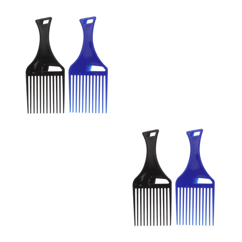 4 Pcs Multi-purpose Hairstyling Combs Pick Combs Wide-tooth Combs (Black ) - Image 1