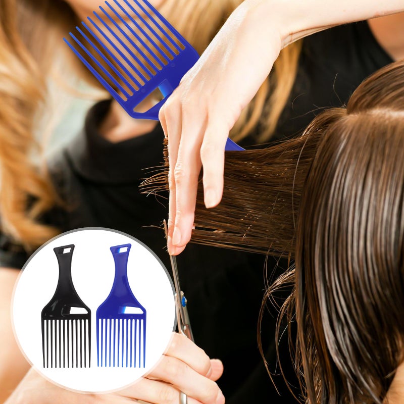 4 Pcs Multi-purpose Hairstyling Combs Pick Combs Wide-tooth Combs (Black ) - Image 3