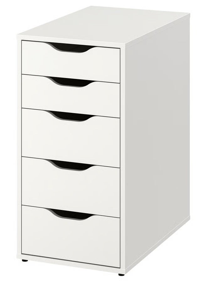 NKX Multifunctional Desk Table Form & office white Color with Multiple Drawers Fiber Board 120*50 cm - Image 5