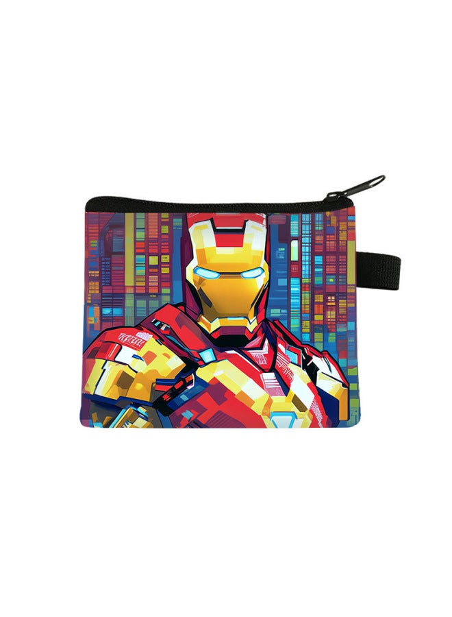 New Iron Man Coin Purse Mini Storage Wallet Student Portable Short Key Card Holder
